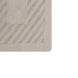 Diagonal Racetrack 100% Cotton Reversible Bath Rug Ivory by Knightsbridge