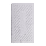 Diagonal Racetrack 100% Cotton Reversible Bath Rug White by Knightsbridge