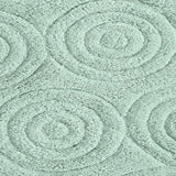 Knightsbridge Beautiful Circle Design Premium Quality Year Round Cotton With Non-Skid Back Bath Rug Sage