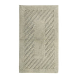 Diagonal Racetrack 100% Cotton Reversible Bath Rug Sage by Knightsbridge