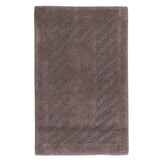 Diagonal Racetrack 100% Cotton Reversible Bath Rug Stone by Knightsbridge