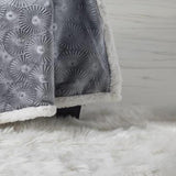 Louvre Plush All Season 50"x60" Sherpa Grey Throw