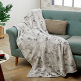 Lyndi Micro Plush All Season Throw Blanket 50" x 70" Black & White by Plazatex