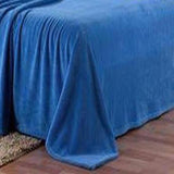 Plazatex Micro Plush Solid Blanket - Blue