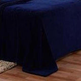 Plazatex Micro Plush Solid Blanket - Navy