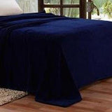 Plazatex Micro Plush Solid Blanket - Navy