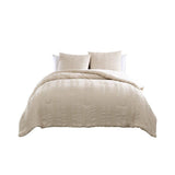 The Nesting Company Elm 3 Piece Comforter Set - King - Taupe