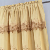 RT Designers Collection Bonnie Macrame Rod Pocket Room Darkening Curtain Panels for Living Room 52" x 84" Gold