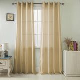 Olivia Gray Nancy Elegant Faux Silk Grommet Curtain Panel - Easy to Install Machine Washable Polyester Curtain Panels with 8 Bronze Metal Grommets - 54-inch x 63-inch each