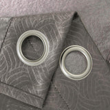 RT Designers Nellie Embossed Blackout Grommet Panel - Charcoal