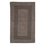 Classic Racetrack Cotton Bath Rug 20" x 30" Stone by Perthshire Platinum Collection