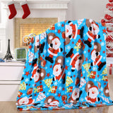 MicroPlush Printed Holiday Throw Blanket 50 x 60 Santa