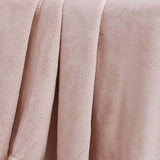 RT Designers Collection Morgan Perfect for Afternoon Naps or Home Decor Solid Matte Fleece Throw 50"x70" Blush