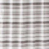 Saturday Knight Ltd Geo Woven Designs Stripe Fabric Bath Shower Curtain - 70x72", Black/Beige