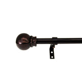 Versailles Vogue 5/8" Rod With Ball Finial Set - Espresso