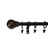 Versailles Vogue 5/8" Rod With Ball Finial Set - Espresso