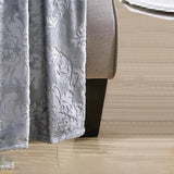 Versailles Ultra Soft Plush Contemporary Embossed Pattern All Season 50" x 60" Throw Blanket, Grey