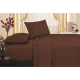 Plazatex Vine Print 90GSM Brushed Microfiber Soft Wrinkle Free Sheet Set - Queen 60x80", Chocolate