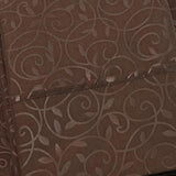 Plazatex Vine Print 90GSM Brushed Microfiber Soft Wrinkle Free Sheet Set - Queen 60x80", Chocolate