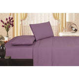 Plazatex Vine Print 90GSM Brushed Microfiber Soft Wrinkle Free Sheet Set - Queen 60x80", Purple