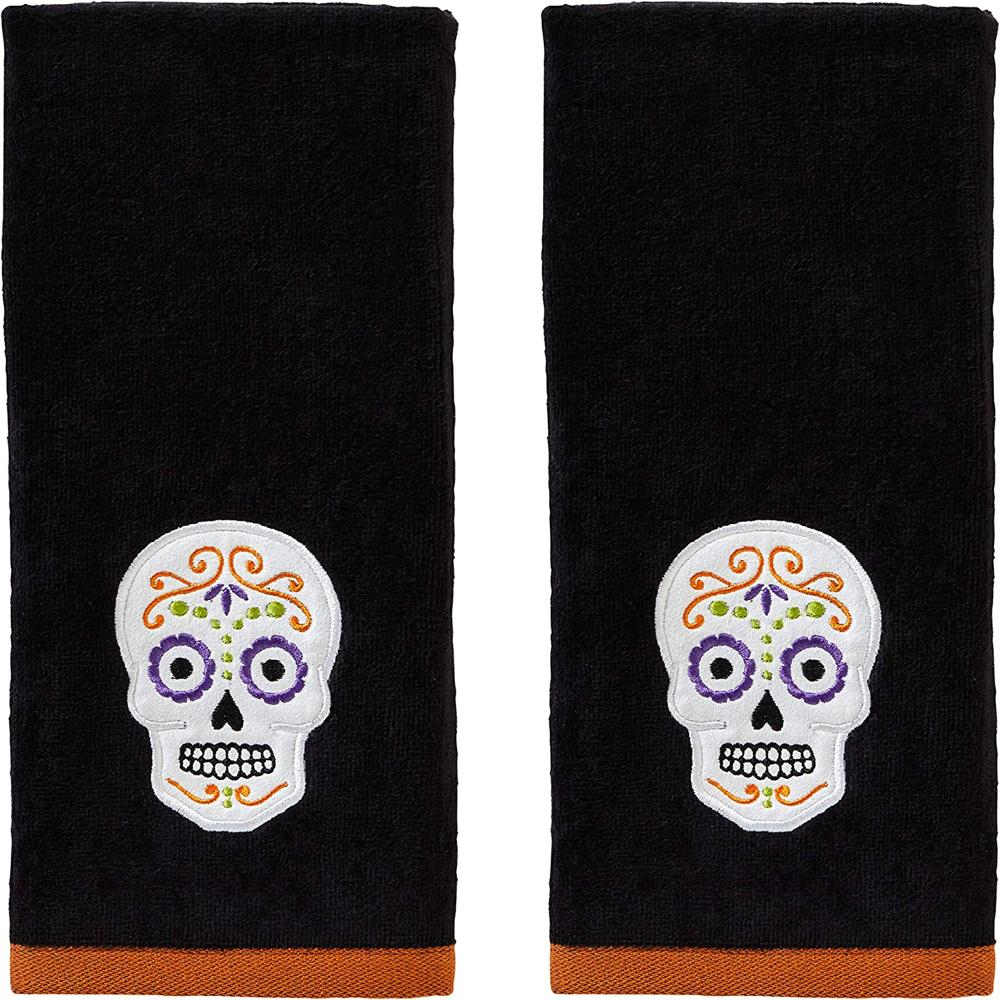 Home Collection Black Cotton Hand Towels, 16x25 in.