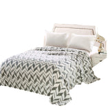 Plazatex Arrow Chevron Micro Plush Blanket - King 102x86", Grey