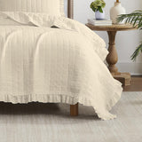 RT Designers Collection Belina 3 Pieces Washed Stitched Lightweight Quilts Set For Bedding Sage