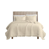 RT Designers Collection Belina 3 Pieces Washed Stitched Lightweight Quilts Set For Bedding Sage