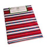 Carnation Home Fashions "Patriotic Stripe" Vinyl Flannel Backed Tablecloth - Red/White/Blue