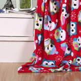 Plazatex MicroPlush Owl Printed Holiday Throw Blanket - 50x60", Multi