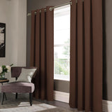 RT Designers Collection Anchorage Blackout Grommet Curtain Panel 54" x 84" Chocolate