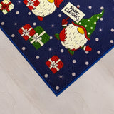 RT Designers Collection Christmas Gnomes Premium and Luxurious Kitchen Rug 18" x 30" Blue