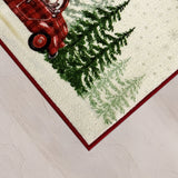 RT Designers Collection Christmas Plaid Premium and Luxurious Truck Kitchen Rug 18" x 30" Off White/Green/Red