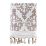 Saturday Knight Ltd Mirage Fringe Reversible And Woven Jacquard Bath Towel - 28x54"