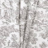 Ellis Curtain Victoria Park Toile Room Darkening Solid Natural Stylish Color Lined Scallop Window Valance - 70 x15, Gray